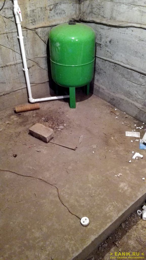 Система Стоп-насос установлена в подвале - датчик воды